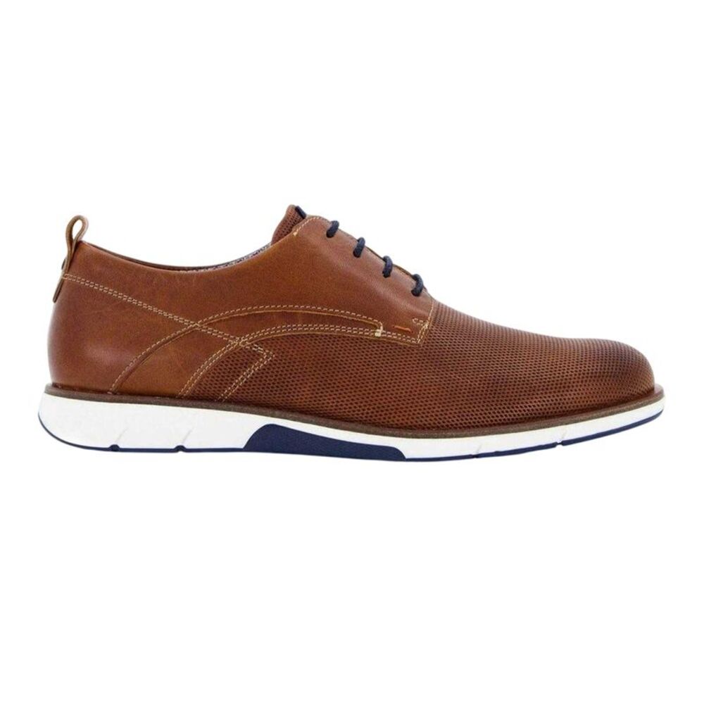 Dune London Mens Balad Leather Shoes / Tan
